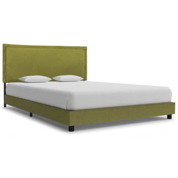 vidaXL Bedframe stof groen 120x200 cm