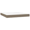 The Living Store Pocketveringmatras - - Matras - 180 x 200 x 20 cm - Wit/Taupe