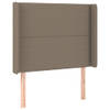 The Living Store hoofdbord - Hoofdbord - Taupe - 103x16x118/128 cm - Duurzaam materiaal