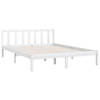 vidaXL Bedframe massief grenenhout wit 160x200 cm