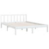 vidaXL Bedframe massief grenenhout wit 120x190 cm