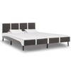 vidaXL Bedframe kunstleer grijs en wit 180x200 cm