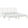 vidaXL Bedframe massief hout wit 180x200 cm