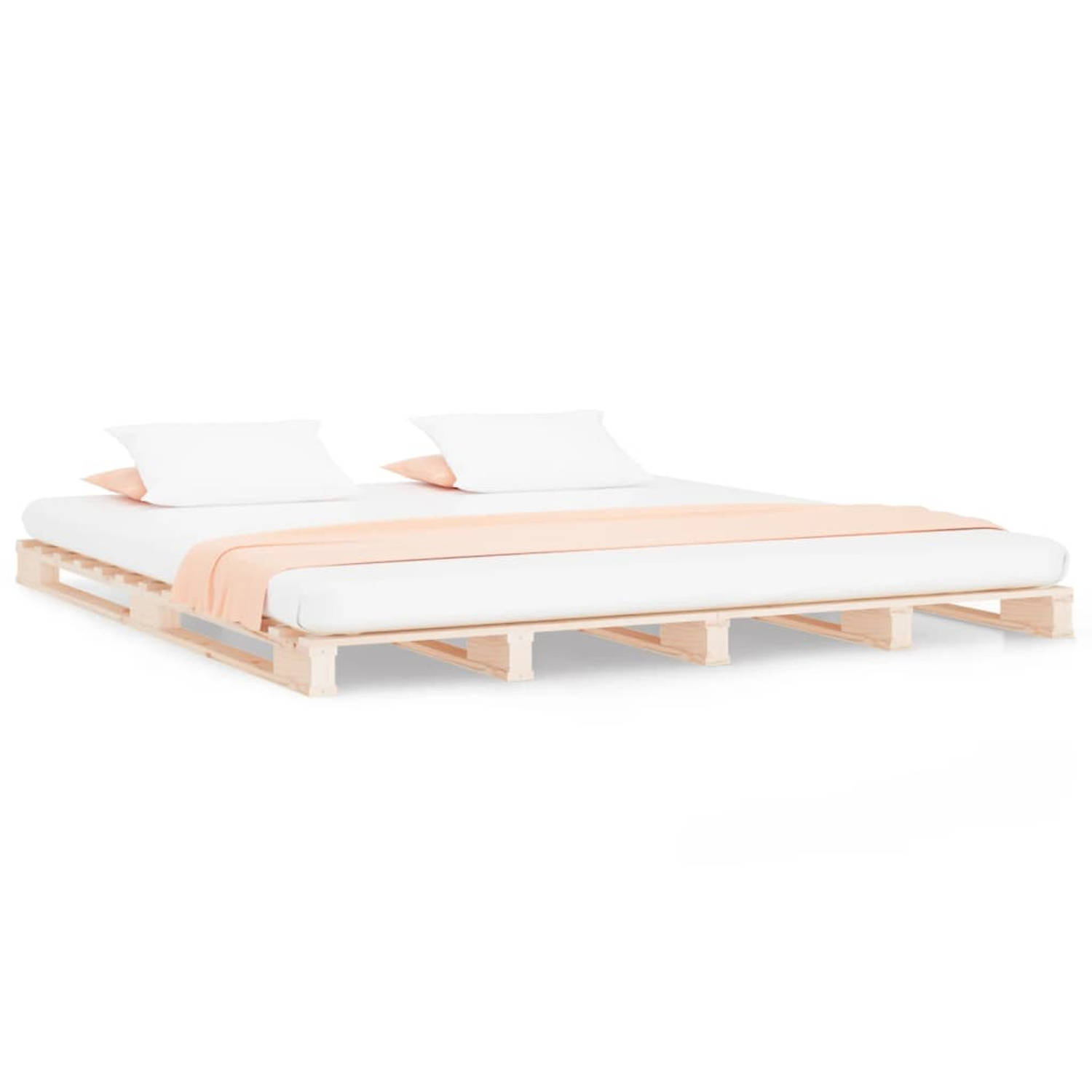 vidaXL-Palletbed-massief-grenenhout-140x200-cm