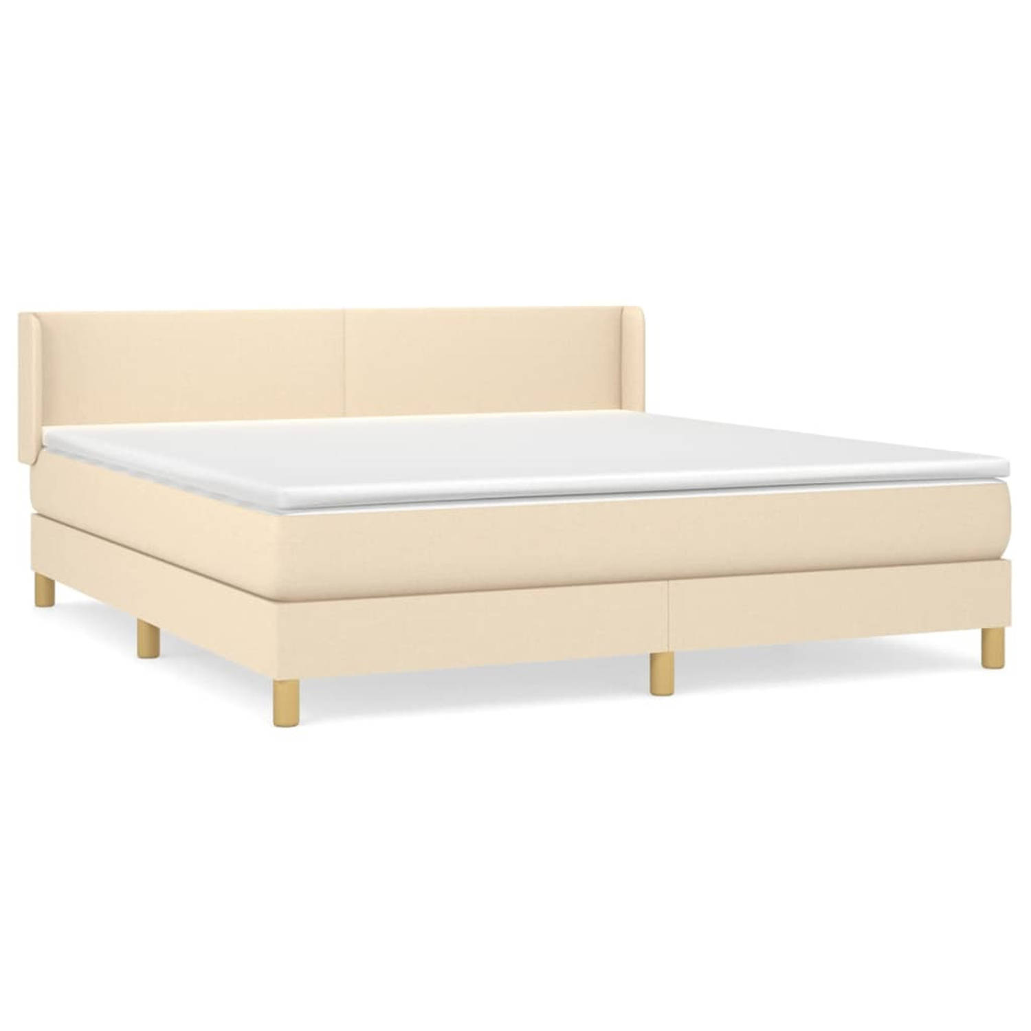 vidaXL-Boxspring-met-matras-stof-crèmekleurig-180x200-cm