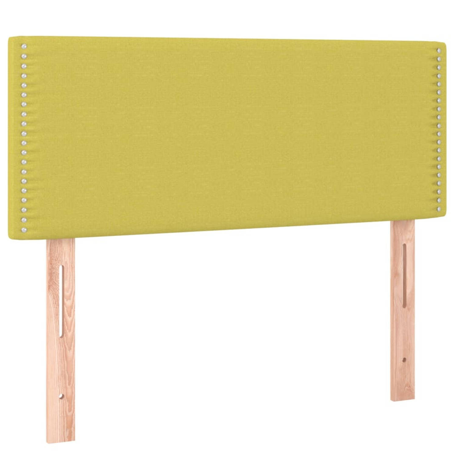 The Living Store Hoofdbord 90x5x78/88 cm stof groen - Bedonderdeel