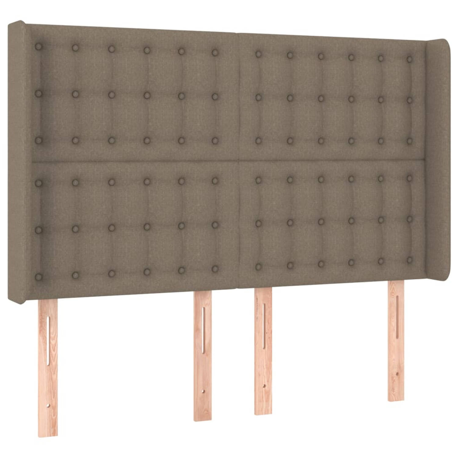 The Living Store Hoofdbord - 147x16x118/128 cm - Taupe
