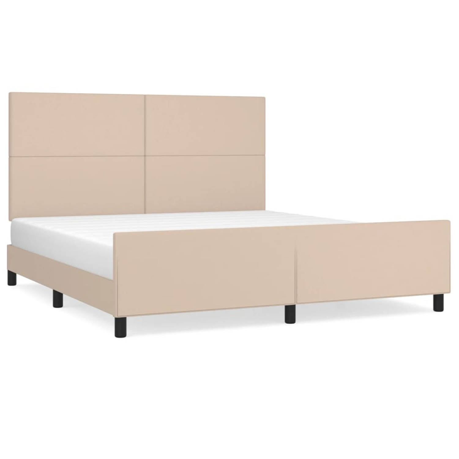 vidaXL-Bedframe-met-hoofdbord-kunstleer-cappuccinokleurig-180x200-cm