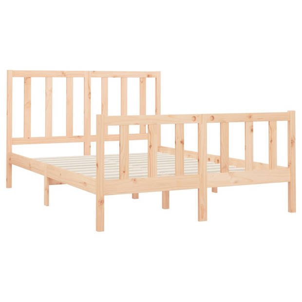 vidaXL Bedframe massief grenenhout 160x200 cm