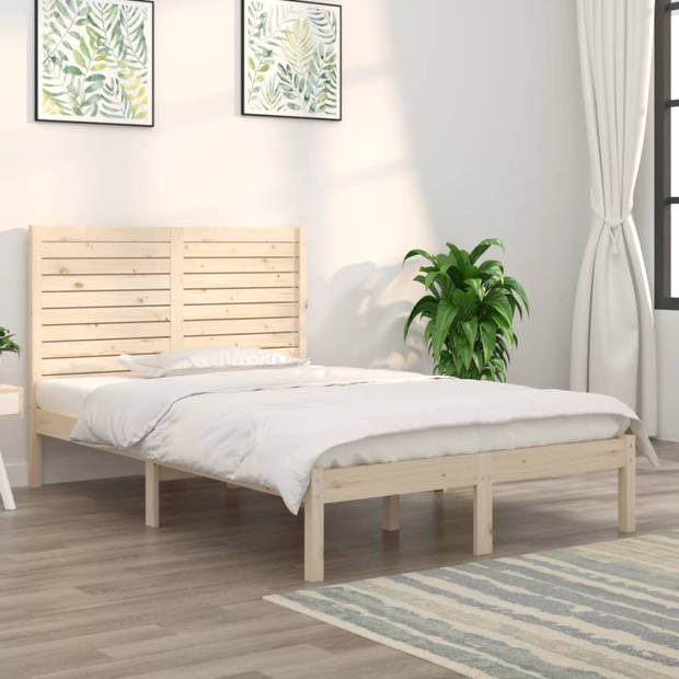 vidaXL Bedframe massief hout 120x190 cm