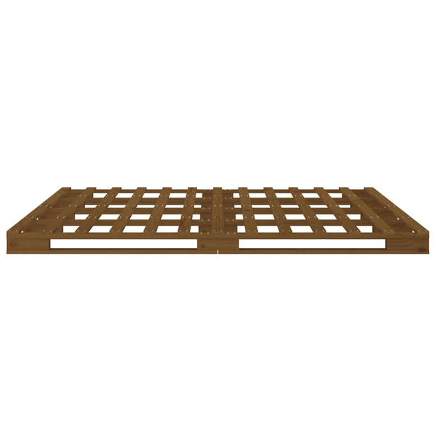 vidaXL Palletbed massief grenenhout zwart 120x190 cm