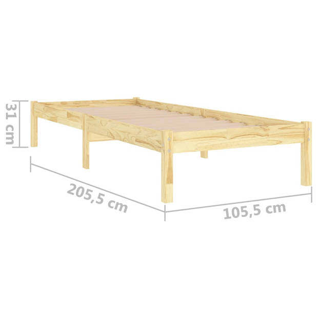 vidaXL Bedframe massief grenenhout 100x200 cm