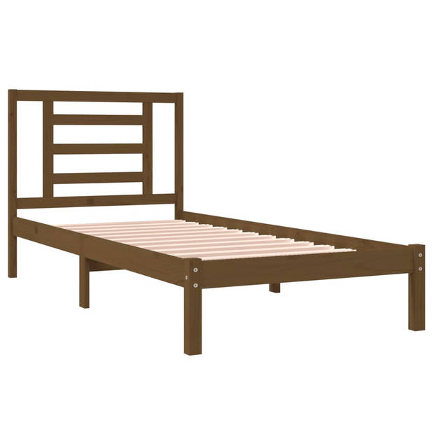 vidaXL Bedframe massief grenenhout honingbruin 100x200 cm