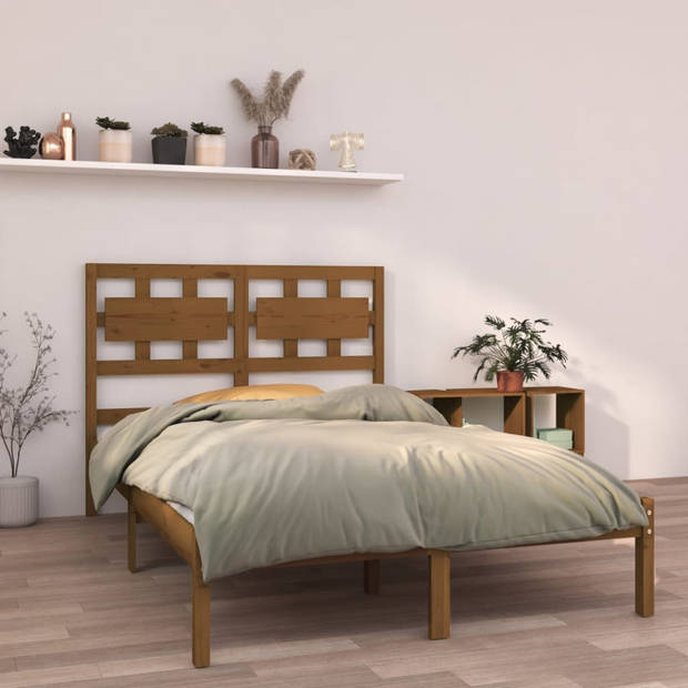 vidaXL Bedframe massief hout honingbruin 120x200 cm