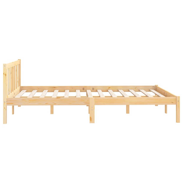 vidaXL Bedframe massief grenenhout 135x190 cm