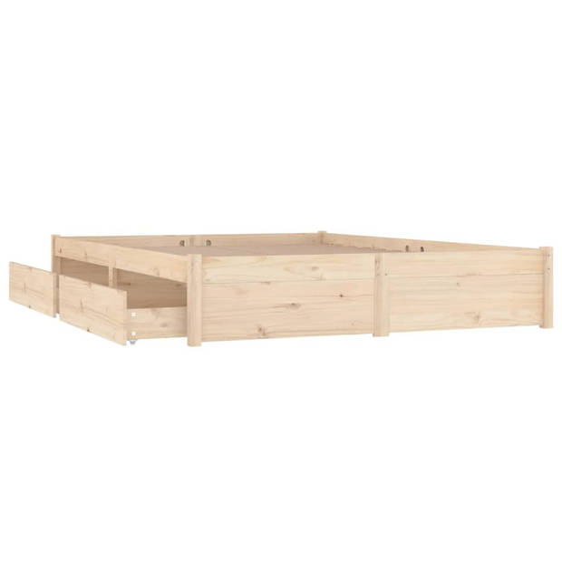 vidaXL Bedframe met lades 120x190 cm