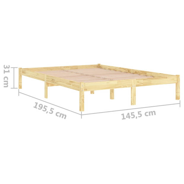 vidaXL Bedframe massief grenenhout 140x190 cm