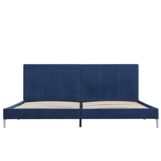 vidaXL Bedframe stof blauw 180x200 cm