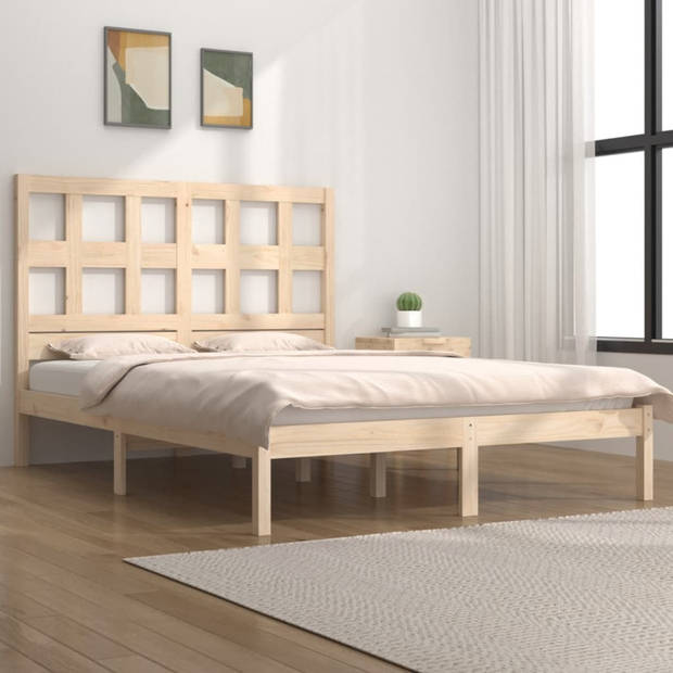 vidaXL Bedframe massief grenenhout 200x200 cm