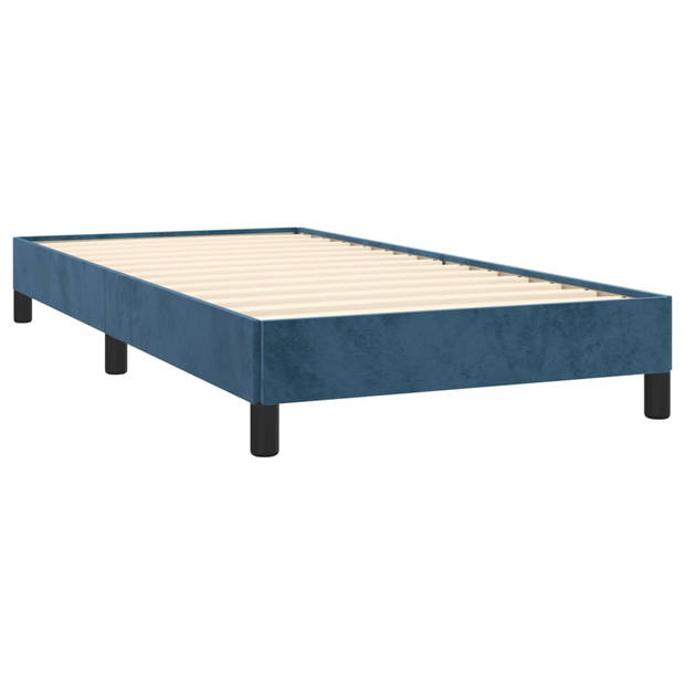 vidaXL Bedframe fluweel donkerblauw 80x200 cm