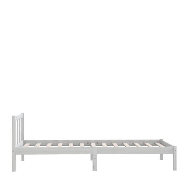 vidaXL Bedframe massief grenenhout wit 90x190 cm