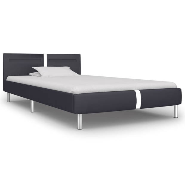 vidaXL Bedframe met LED kunstleer zwart 90x200 cm