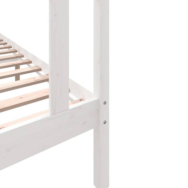 vidaXL Bedframe massief grenenhout wit 90x190 cm