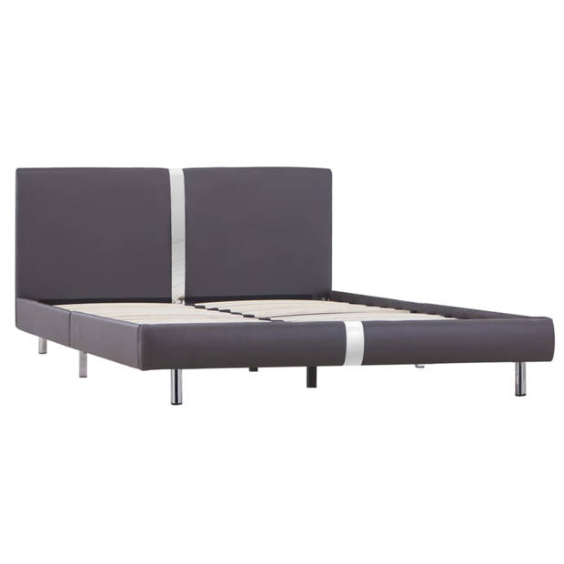 vidaXL Bedframe kunstleer grijs 140x200 cm