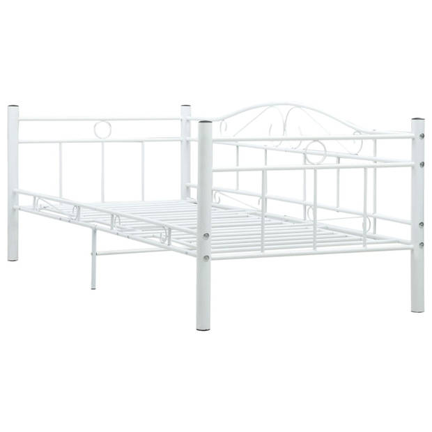 vidaXL Bedbankframe metaal wit 90x200 cm