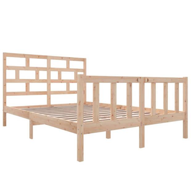 vidaXL Bedframe massief grenenhout 160x200 cm