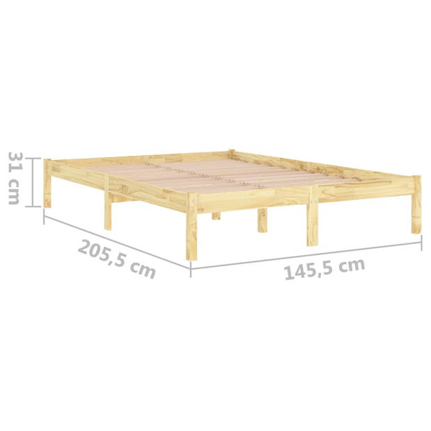 vidaXL Bedframe massief grenenhout 140x200 cm