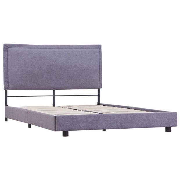 vidaXL Bedframe stof lichtgrijs 140x200 cm