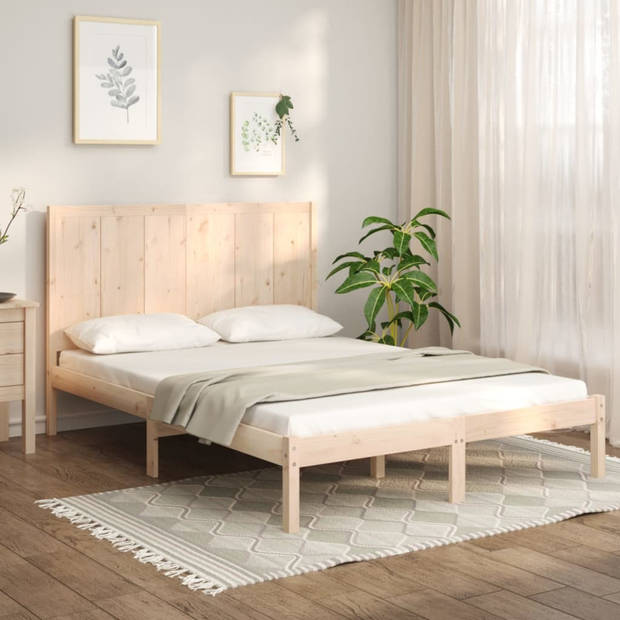 vidaXL Bedframe massief grenenhout 140x200 cm