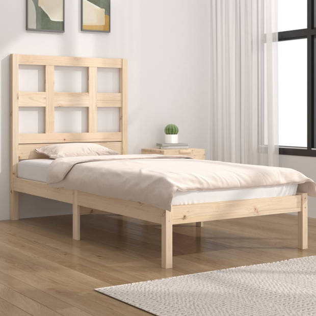 vidaXL Bedframe massief grenenhout 90x190 cm