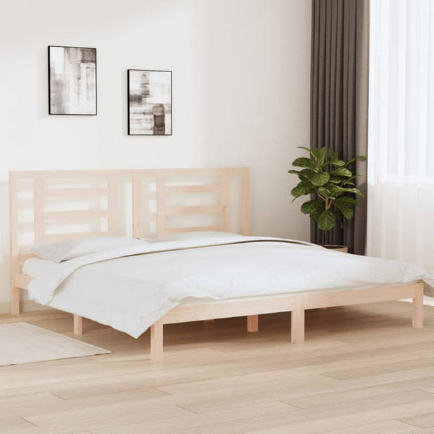 vidaXL Bedframe zonder matras massief grenenhout 200x200 cm