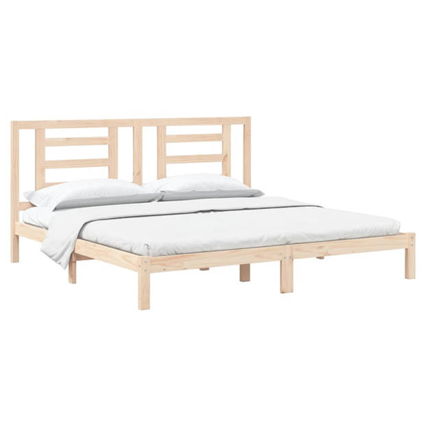 vidaXL Bedframe zonder matras massief grenenhout 200x200 cm