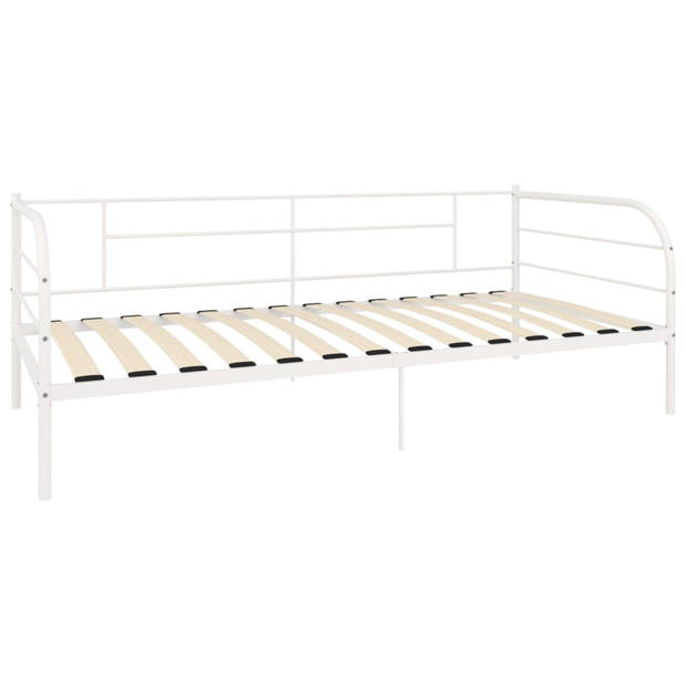 vidaXL Bedbankframe metaal wit 90x200 cm