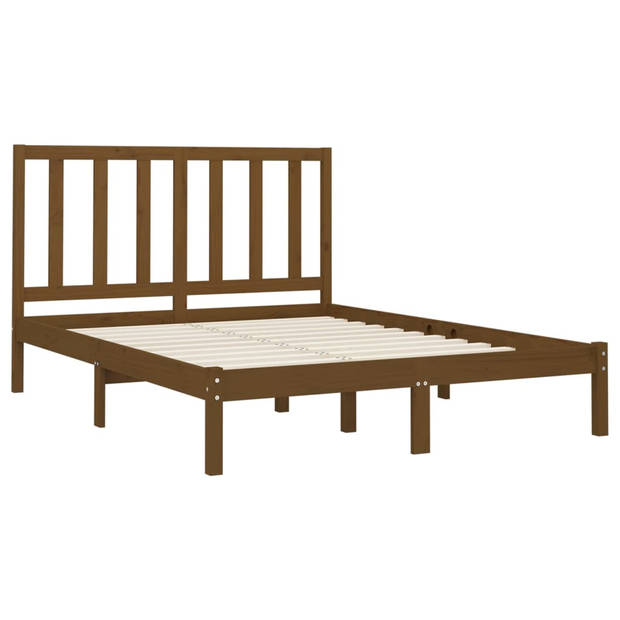 vidaXL Bedframe massief hout honingbruin 120x200 cm