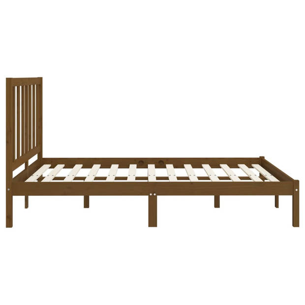 vidaXL Bedframe massief hout honingbruin 120x200 cm