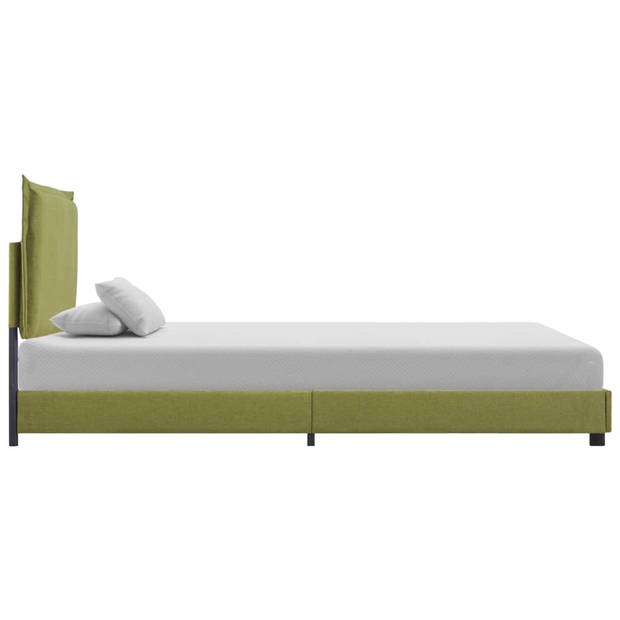 vidaXL Bedframe stof groen 90x200 cm