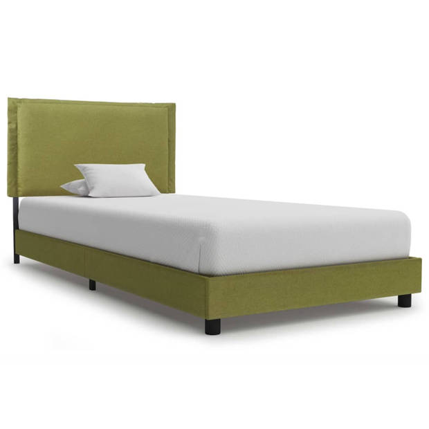 vidaXL Bedframe stof groen 90x200 cm