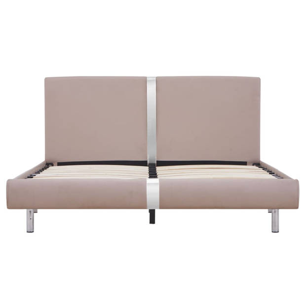 vidaXL Bedframe kunstleer cappuccino 140x200 cm