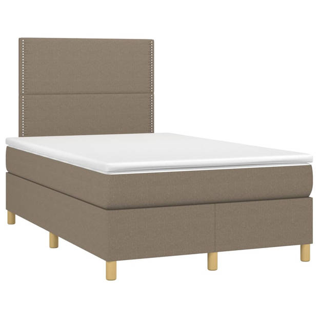 The Living Store Boxspringbed - Serene - Taupe - 203x120x128 cm - Duurzaam