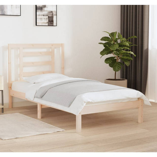 vidaXL Bedframe zonder matras massief grenenhout 100x200 cm