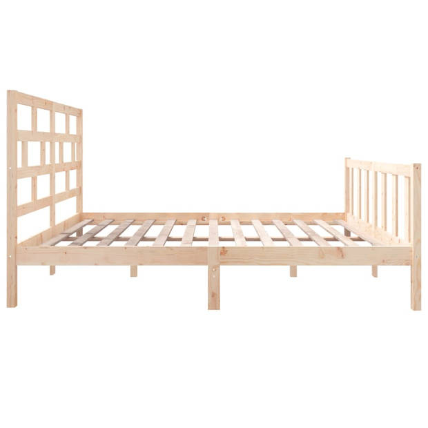 vidaXL Bedframe massief grenenhout 135x190 cm