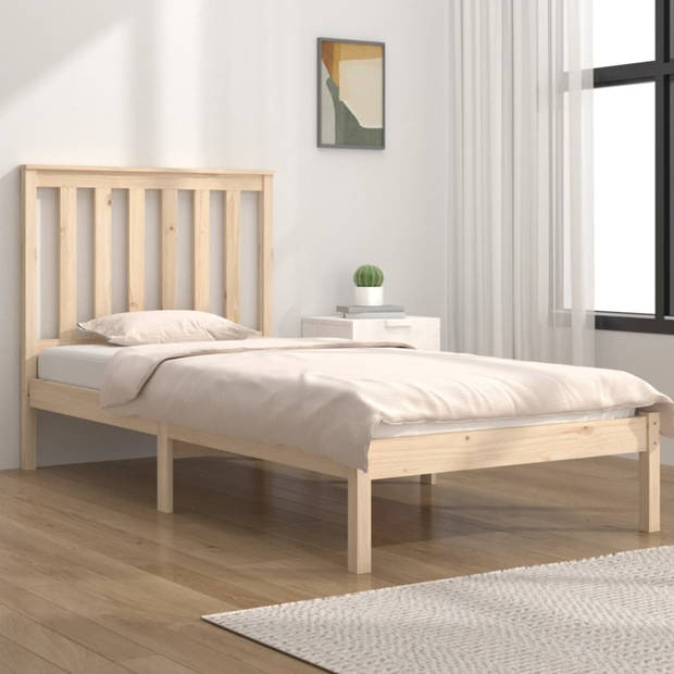 vidaXL Bedframe massief grenenhout 90x190 cm