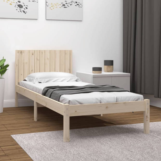 vidaXL Bedframe massief grenenhout 100x200 cm