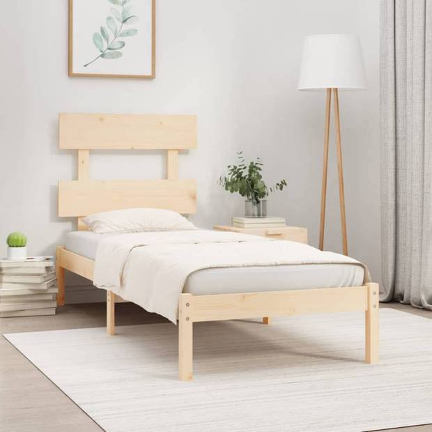 vidaXL Bedframe massief hout 75x190 cm