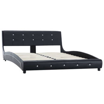 vidaXL Bedframe kunstleer zwart 140x200 cm