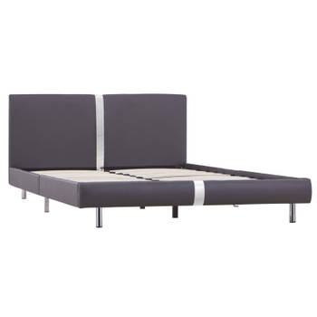 vidaXL Bedframe kunstleer grijs 120x200 cm